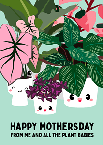 Postkaart Planten Happy Mothersday