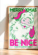 Kerstposter risograph Be Nice A2
